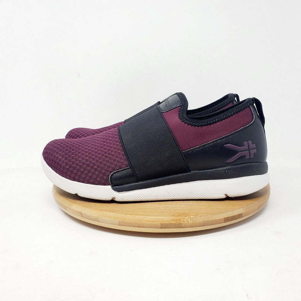 KURU Shoes‎ Womens 6.5 Ellie Purple Black Comfort Slip On Moc Loafer Sneaker